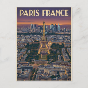 Paris France Travel Postcard