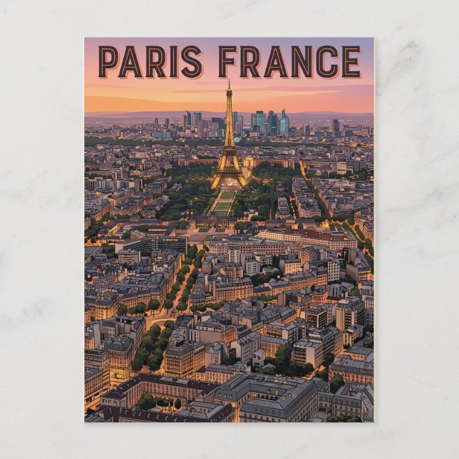 Paris France Travel  Postcard (Front)