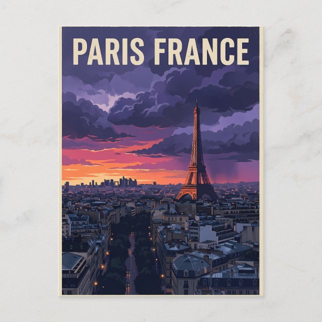 Paris France Travel  Postcard (Front)