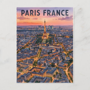 Paris France Travel Postcard