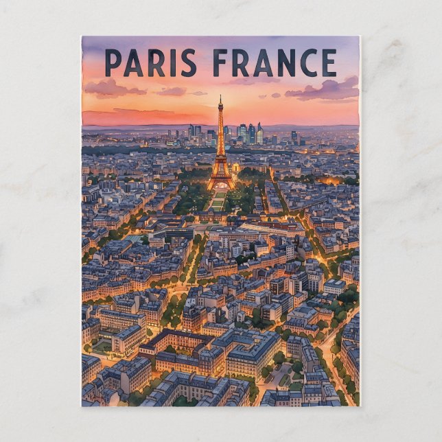 Paris France Travel  Postcard (Front)