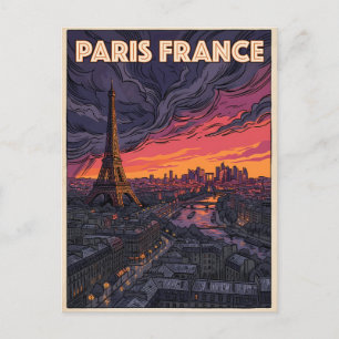 Paris France Travel Postcard