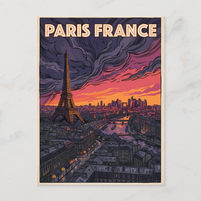 Paris France Travel  Postcard (Front)