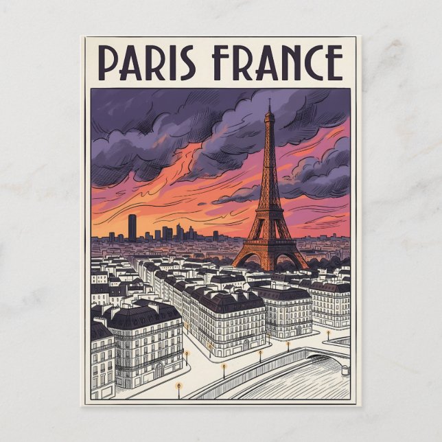 Paris France Travel  Postcard (Front)