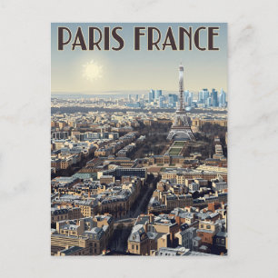 Paris France Travel Postcard
