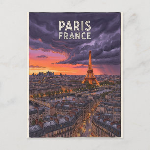 Paris France Travel Postcard