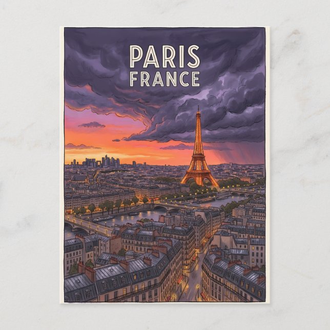 Paris France Travel  Postcard (Front)