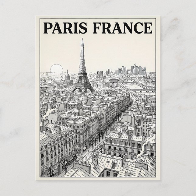 Paris France Travel  Postcard (Front)