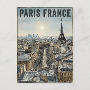Paris France Travel Postcard