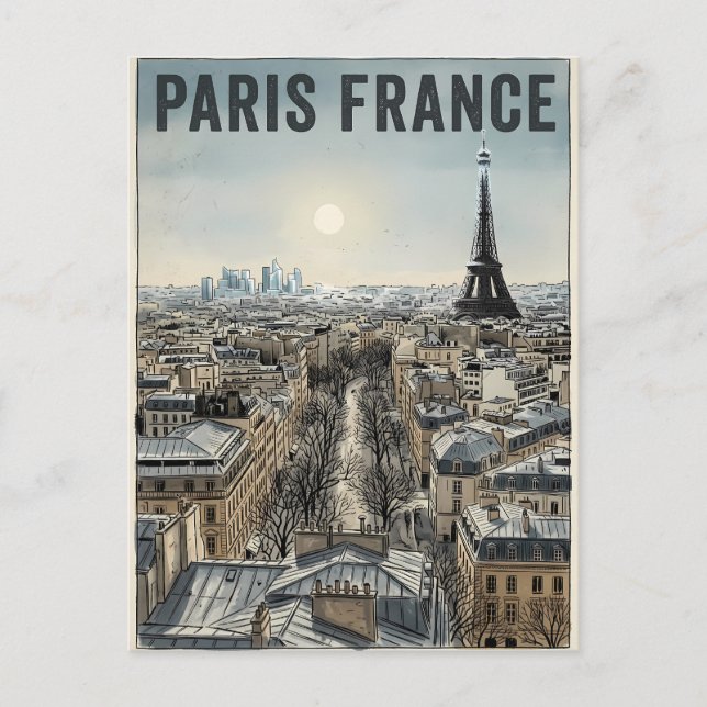 Paris France Travel  Postcard (Front)