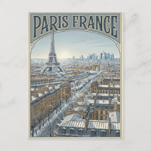 Paris France Travel Postcard