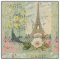 Paris France Travel Vintage Antique Art Painting