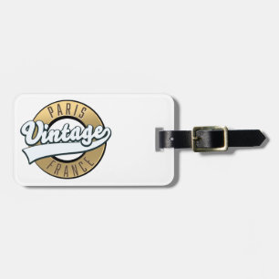Paris France vintage logo Luggage Tag