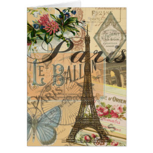 Paris France Vintage Travel Colourful Artwork