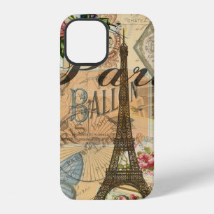 Paris France Vintage Travel Colourful Artwork iPhone 12 Case