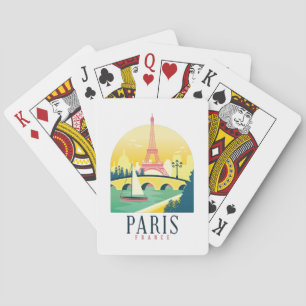 Paris France Vintage Travel  Playing Cards