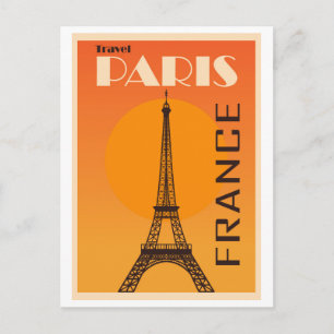 Paris, France Vintage Travel Poster Postcard