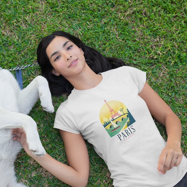 Paris France Vintage Travel Romantic  T-Shirt (Paris France Vintage Travel Romantic T-Shirt)