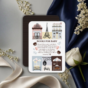 Paris French Cafe Patisserie Baby Shower Enclosure Card