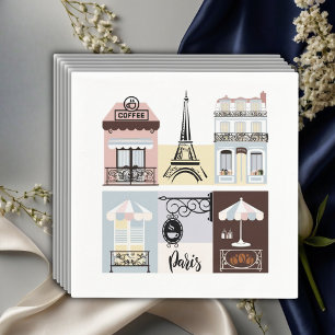 Paris French Cafe Patisserie Baby Shower Napkin