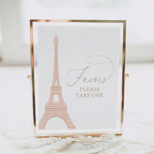 Paris French Eiffel Tower Favors Sign
