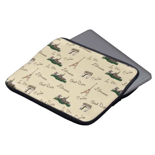 Paris Fun Laptop Sleeve (Front Top)