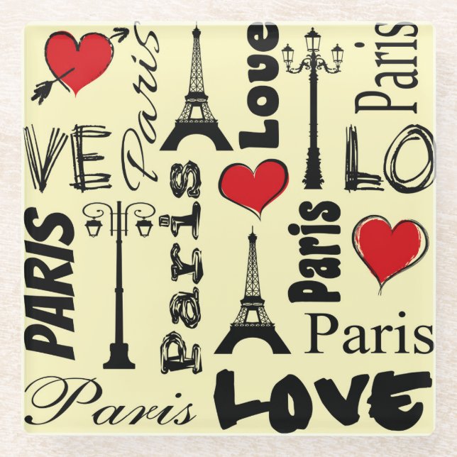 Paris Glass Coaster (Front)