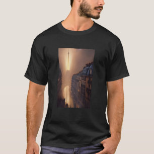 Paris Gothic City Dark Academia Goth Fantasy T-Shirt