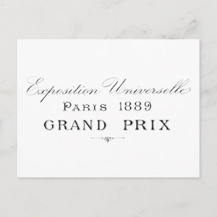 Paris Grand Prix 1889 Postcard