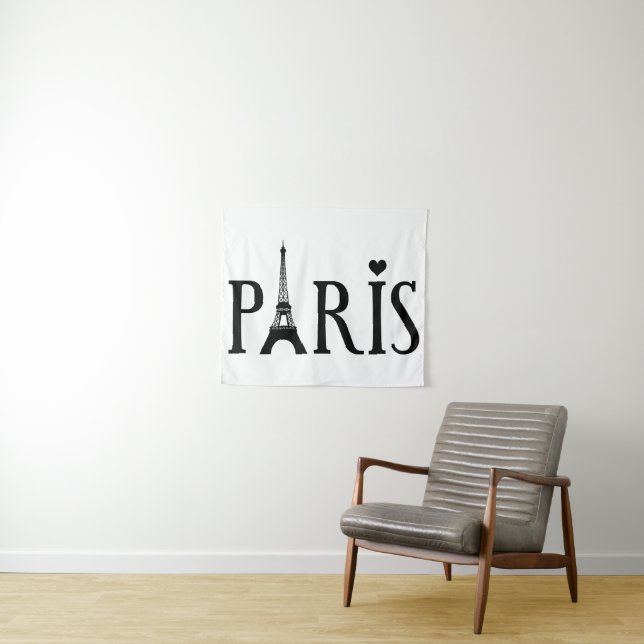 Paris - Graphic Art Tapestry (In Situ (Horizontal))