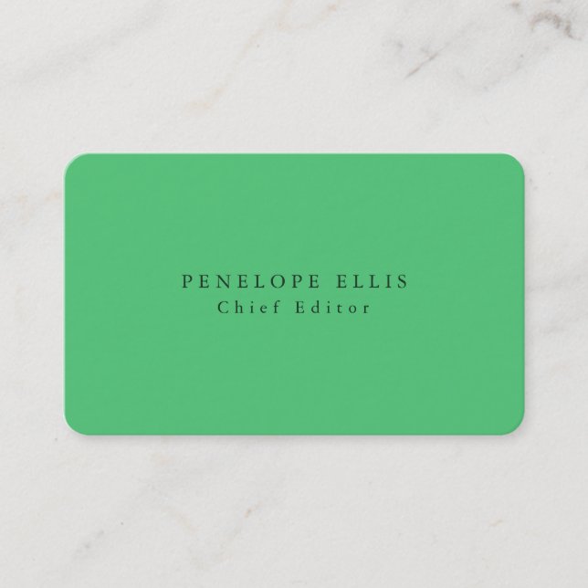 Paris Green Unique Original Classical Professional Business Card (Front)