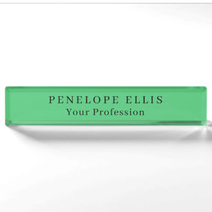 Paris Green Unique Original Classical Professional Nameplate