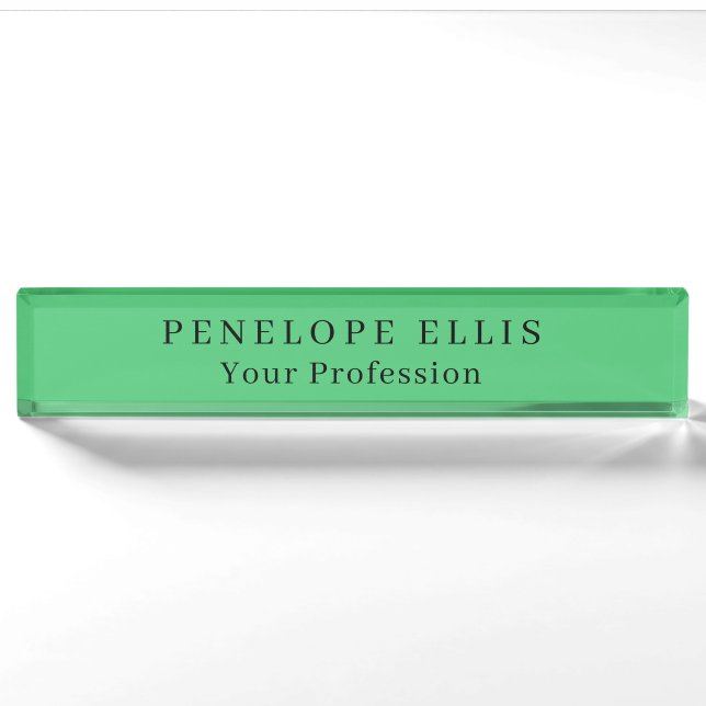 Paris Green Unique Original Classical Professional Nameplate (Front)