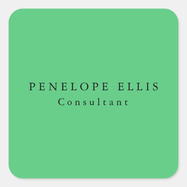 Paris Green Unique Original Classical Professional Square Sticker (Front)
