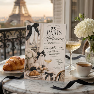 Paris Halloween Party Invitation Elegant French