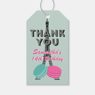 Paris Happy Birthday Thank You Gift Tag