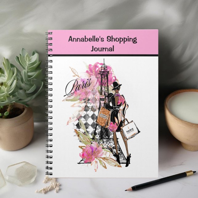 Paris Harlequin Shopping Girl Notebook (Creator Uploaded)