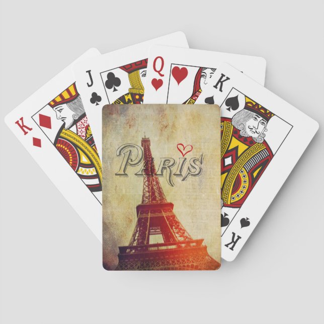Paris Heart Playing Cards (Back)