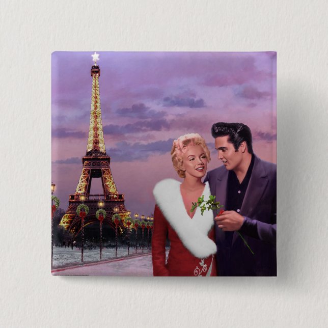 Paris Holiday 15 Cm Square Badge (Front)