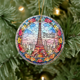 Paris Honeymoon Ceramic Tree Decoration