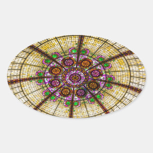 Paris Hotel Ceiling in Las Vegas Oval Sticker