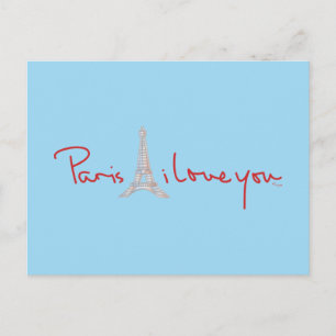 Paris I love you Postcard