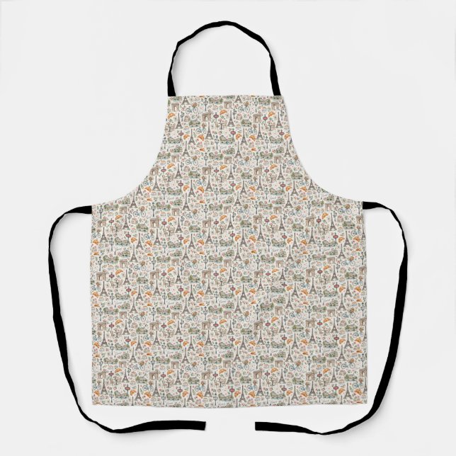 Paris Icons Chic Design Apron (Front)