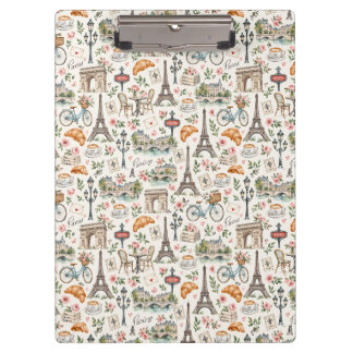Paris Icons Chic Design Clipboard