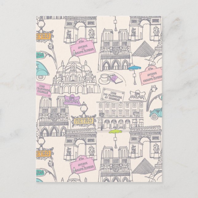 Paris Icons Postcard (Front)