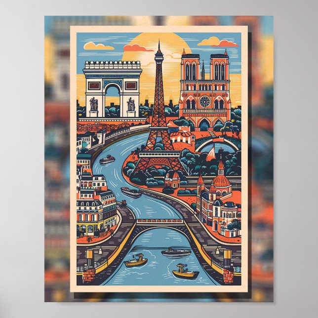 Paris Icons: The Heart of the City of Light Poster (Front)