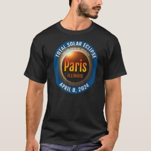 Paris Illinois IL Total Solar Eclipse 2024 3 Pre T-Shirt
