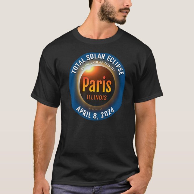 Paris Illinois IL Total Solar Eclipse 2024  3  Pre T-Shirt (Front)