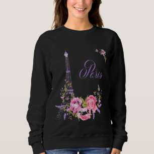 Paris in Bloom Midnight in Paris Floral Paris Roma Sweatshirt