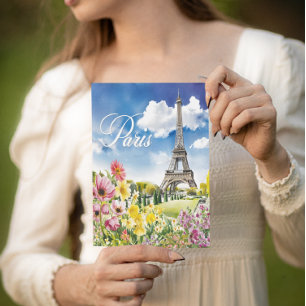 Paris In Bloom Postcard